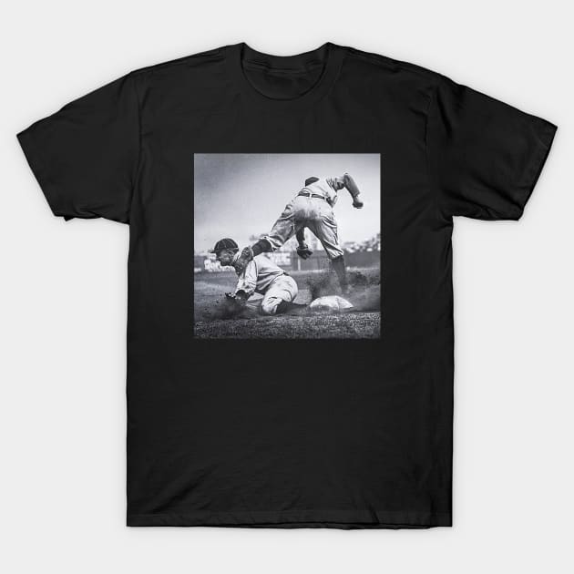 Ty Cobb Slides Into Third T-Shirt by BlackBoxHobby